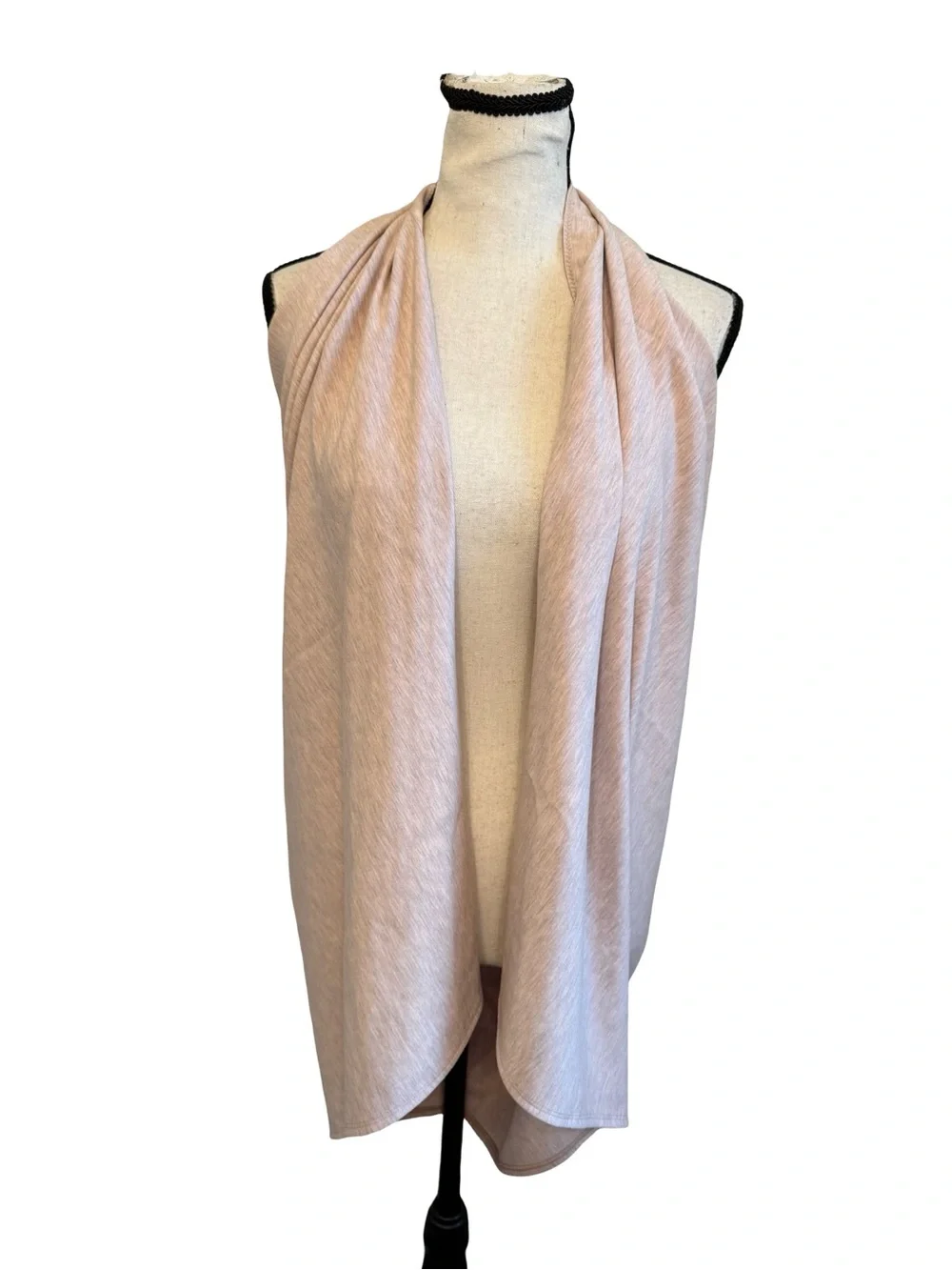 Lululemon Vinyasa Scarf Rulu Heathered Pink Gray Wrap Shawl Yoga Running